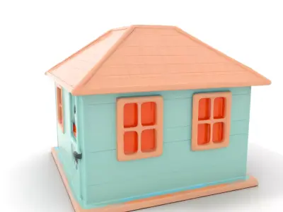 Pastel Playhouse model pack Low-poly 3D model