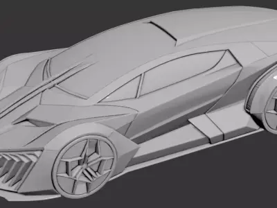 AI-Generated Concept Car - model 7 3D model
