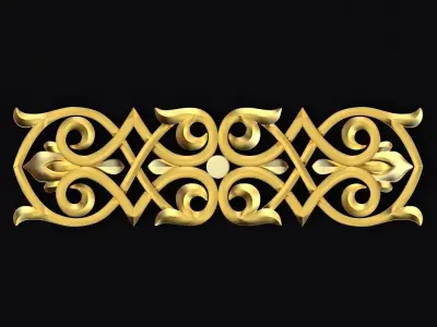 Central decor ornament for furniture 3D model 253