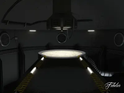Futuristic garage 3D model
