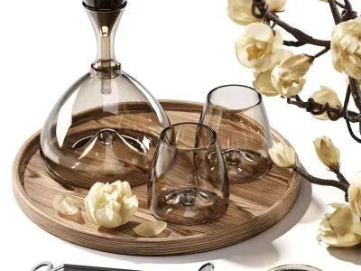 Amber Serenity Dining Composition 28 3D model