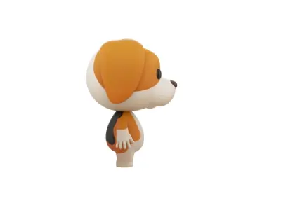 Character206 Beagle Dog 3D model