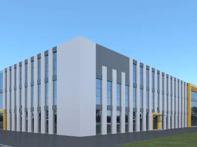 Industrial Building Factory 3D model