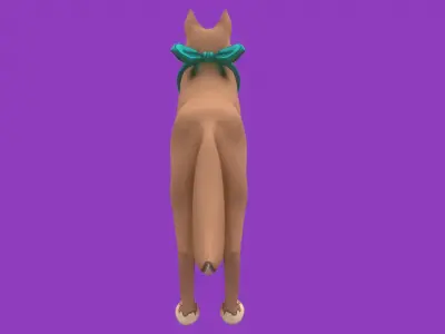 Stylized Light Brown Seberian Husky for Games and Animation  Low-poly 3D model