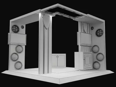 Booth Exhibition Stand a605d 3D model
