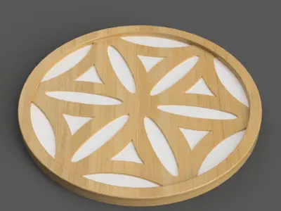 geometric coaster - table top - keychain- wall art 3D stl 6 3D print model