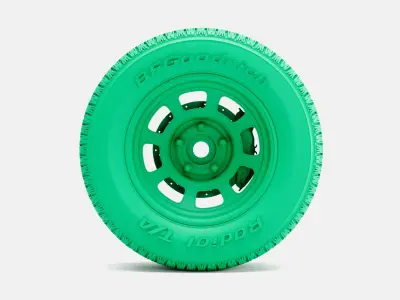 15x8 Bassett D-Hole Wheel BFGoodrich Radial TA Tire 3D print model