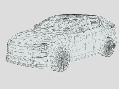 Toyota C-HR 2025 Low-poly 3D model