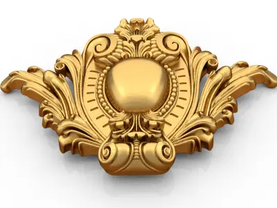 carved classic decorative ornament cnc 3d printing stl 08 3D model