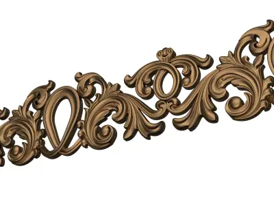 Ornament Element Molding 037 Low-poly 3D model