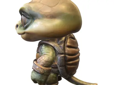 Turtle Warrior  Low-poly 3D model