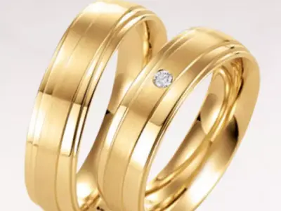Wedding rings 051 3D print model