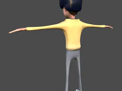Low poly skater boy Free low-poly 3D model