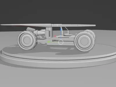 sci-fi skateboard 3D model