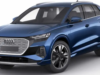 Audi Q4 e-tron 2022 standard and s-line 3D model