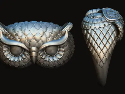Owl Ring  3D print model