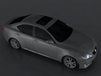 Lexus IS350 Low-poly 3D model