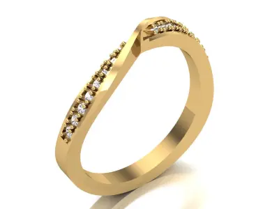 Engagement rings 3D print model 2