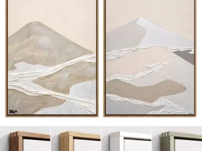 Plaster Two Frame 33 Low-poly 3D model