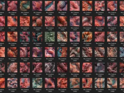 500 Creature skin 8k patterns Vol3  3D model