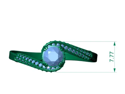 wedding ring 3D print model 29