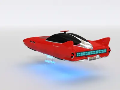 Hover Car Low Poly 3D model