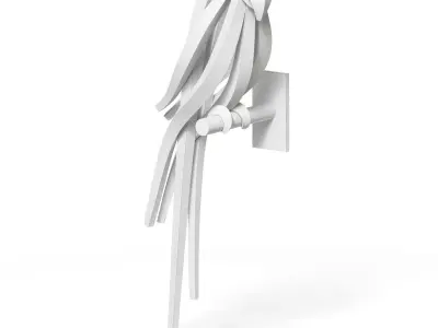 Blue Parrot Statue 3D model