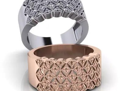 luxury jewelry ring 3D print model get