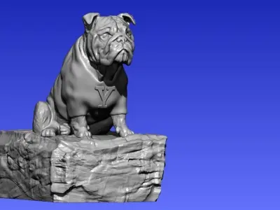 NCAA - Handsome Dan statue - Yale University - 3D PRINT 3D print model
