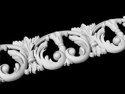 Central decor ornament for furniture 3D model 526