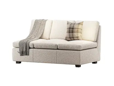 Profiles Armless Sofa 3D model