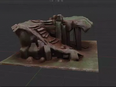 Back Road location Low-poly GameReady model UE5 Low-poly 3D model