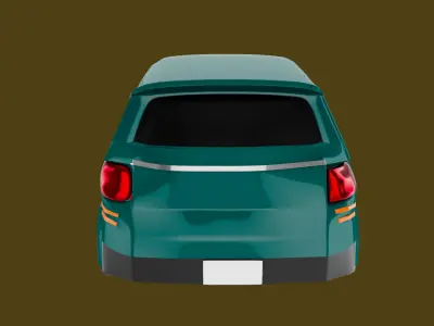 Hatchback Car  Low-poly 3D model