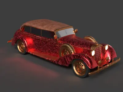 Chinese vintage car   3D model