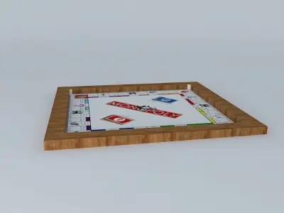 Monopoly game board Free 3D model