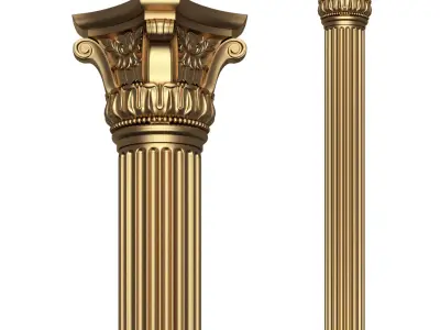 Column Capital 01003 Low-poly 3D model