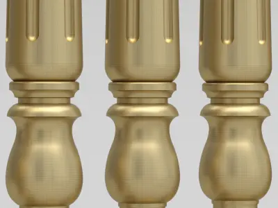 Carved Baluster 3D model buy