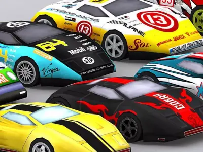 3DRT - Road Rush Speed Racers  Low-poly 3D model