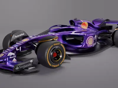 Formula 1 Car - Purple Concept 3D model