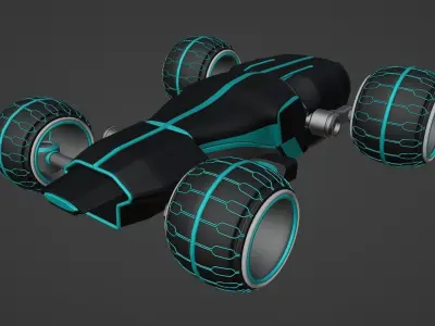 Sci-Fi car of Tron legacy light runner 3D model