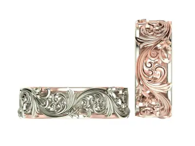 openwork wedding rings 3D print model 3D print model