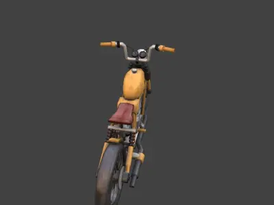 MotorBike motorcycle Low-poly 3D model by mightyforgestudio
