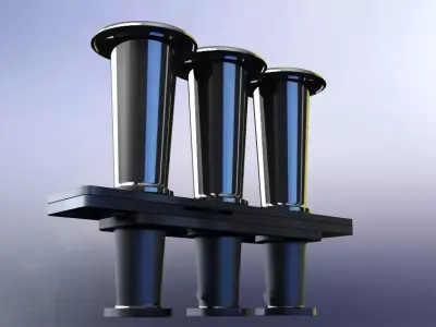 porsche 911 intake manifold 3D print model