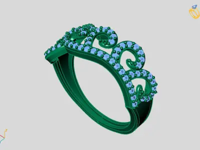Women Ring 3DM Womens Ring 3d models 3D print model 3D print model 61