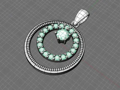 Pendant yet necklace NL4C01 3D print model