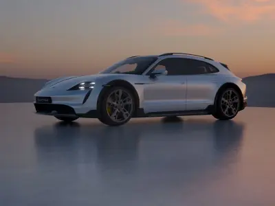 Sunset outdoor studio scene for automotive rendering 3D model