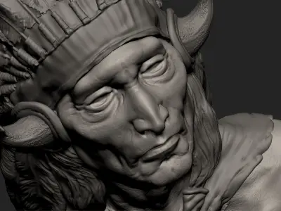 American Native Warrior 3D print model