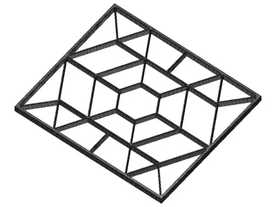 Plastic Fancy Window Grill Toy 3D model