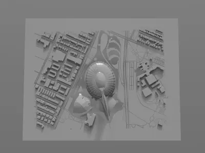 Montreal Olympic Stadium 3D model