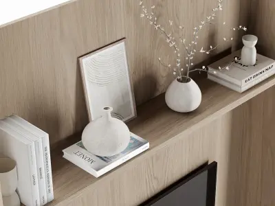 Arch Tv Wall Composition  3D model